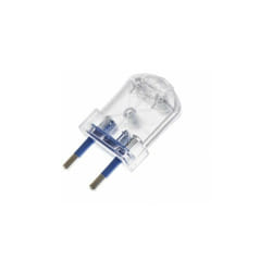 Pack de 2 unités de prise européenne transparente bipolaire 10A 4mm 250V
