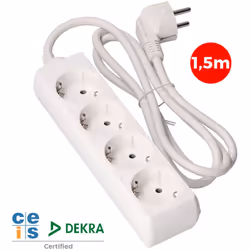 Multi-Prise 4 Bases Schuko 1.5m 3x1.5mm Edm