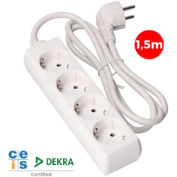 Multi-Prise 4 Bases Schuko 1.5m 3x1.5mm EDM