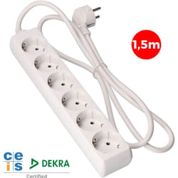 EDM - Multi-prise 6 bases schuko 1.5m 3x1.5mm