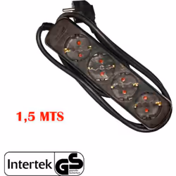 Multiprise 4 prises schuko 1,5m 3x1,5mm noire edm . . . Indice de Protection IP : IP20 Couleur : Noir Certification : CE Larg ...