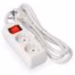 Multiprise - EDM - 2 Prises Schuko - 15 M - Interrupteur - 16 A - Prêt à poser