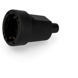 Prise Étanche en Caoutchouc - IP44 10/16A 250V - Connexion 4,8mm - Noir