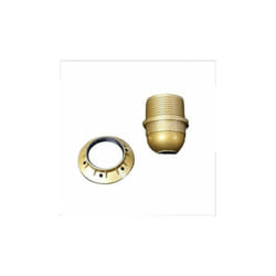 Support de lampe semi-fileté doré E27 + rondelle (emballé sous film rétractable)