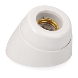 Douille Murale Courbe en Porcelaine E27 - Céramique Blanche - Tension AC250V EDM