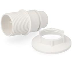 Douille E14 à Visser avec Anneau - Thermoplastique Blanc - Installation Facile - Fixation Sécurisée