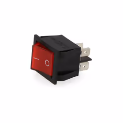 Interrupteur Lumineux Rouge Encastrable 4 Cosses Ext. 32,1x25,5mm Encastrable: 32x22x29mm