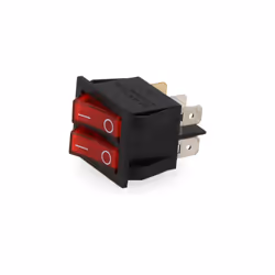 Interrupteur double lumineux encastrable 16a etx 31x25,9mm encastrable 27,3x21,6x29mm. . . Indice de Protection IP : IP20 Cou ...