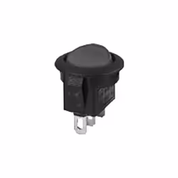 Interrupteur À Tige 6,5a 250v Noir Ext. Ø22,5mm Encastrable 19,3x12,25x22,7mm