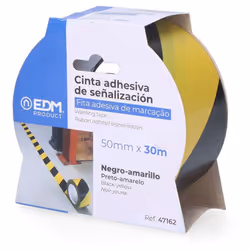 Bande De Signalisation Adhésive Jaune-Noire 30mx50mm Edm