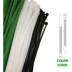 EDM - Colliers de serrage plastique vert 200x4,8 mm (sachet 100 u.) nylon de haute qualité