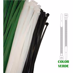 Colliers de serrage plastique vert 380x4,8 mm (sachet 100 u.) nylon de haute qualité. . . . PS_brand :EDM Indice de Protectio ...