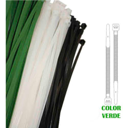 Colliers de serrage plastique vert 380x4,8 mm (sachet 100 u.) nylon de haute qualité
