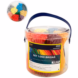 Description générale Set de 1000 colliers de serrage en plastique de couleurs assorties, fabriqués en nylon de haute qualité. ...