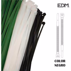 Colliers de serrage plastique noir 100x2,5mm(sachet 100 u.). . . . Poids : 0,0320kg Indice de Protection IP : IP20 Couleur :  ...