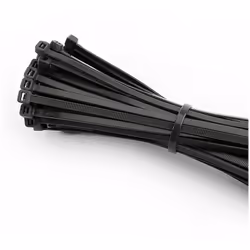 Colliers De Serrage Plastique Réutilisables Noir 200x4,5mm (SACHET 100 U.) Nylon De Haute Qualité