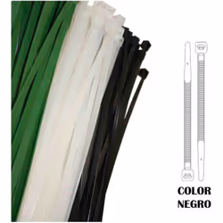 Colliers De Serrage Plastique Réutilisables Noir 250x4,8mm (SACHET 100 U.) Nylon De Haute Qualité