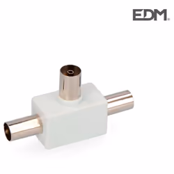 Connecteur raccord 1 femelle + 2 mâles rétractable. . . . Matériau : Métal Indice de Protection IP : IP20 Couleur : Blanc Cer ...