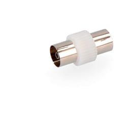 EDM - Connecteur Femelle-Femelle 9,5 mm Raccord Métallique Blanc - Solution de Connexion Compacte