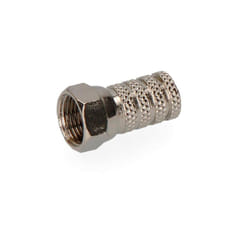 Connecteur F Mâle Métallique pour Antenne Parabolique - Chrome 6,5 mm - Acier Inoxydable - Haut de Gamme EDM