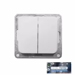 Double Interrupteur Encastrable ""TERM"" Edm (SACHET Blister)