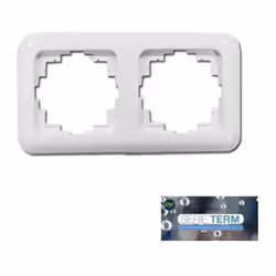 Cadre Prise Encastrable 2 Postes ""TERM"" Edm (SACHET Blister)