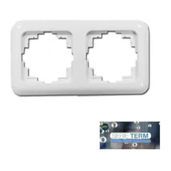 Cadre Prise Encastrable 2 Postes ''term'' EDM sachet Blister)
