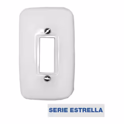 Plaque d'interrupteur petite "estrella" solera 520 . . . Indice de Protection IP : IP20 Couleur : Blanc Hauteur : 8mm Certifi ...