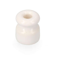 EDM - Capuchon en porcelaine pour câble tressé blanc