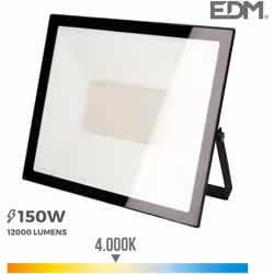 Projecteur Led EDM Lumière froide 4000K - 150W 12000 Lumens - Noir