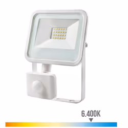 Projecteur Led EDM avec capteur de présence 6400k - 20W 1400 Lumens - Blanc - TU