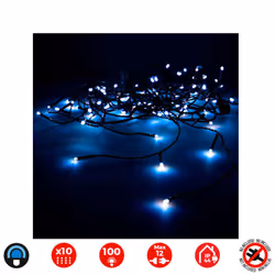 Guirlande Easy-Connect 2x1m (largeur/hauteur) 10 Bandes De 100 Leds Bleue 30v (USAGE Int. Ext.) Edm Total 1,8w