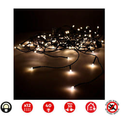 Rideau Icicle Easy-connect 2x0,5m 12 Bandes Blanc Chaud 30v (usage Int. Ext.) EDM Total 0,72w