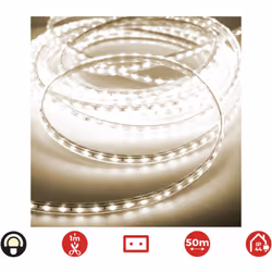 Bande de led 50m. 60 leds/m 4,2w/m white warm 3.200k ip44 edm 220-240v attention couper seulement por la brand de las ciseaux ...