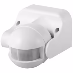 Detecteur De Mouvement Avec Regulateur Nuit/Jour Orientable 180° Ip44 Blanc Edm