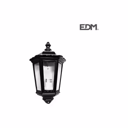 Applique mod. milan preto 43xø24,5cm edm 100w - ip44 - 1xe27 ampoule non incluse.