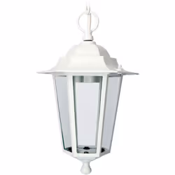 Lampe en aluminium et verre pour plafond ip44 e27 couleur blanche Taille : ø19.2x94,7cm (diamètre/hauteur) modèle zurich. Pui ...