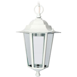 EDM - Lampe en aluminium et verre pour plafond ip44 e27 60w couleur blanche ø19.2x94,7cm modèle zurich.