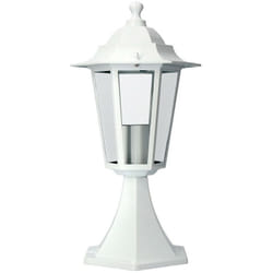 EDM - Lampe En Aluminium Et Verre Pour Mur Ip44 E27 60w Couleur Blanche Ø16x40cm Modèle Zurich