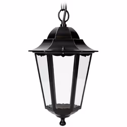 Lampe En Aluminium Et Verre Pour Plafond Ip44 E27 Couleur Noir. Taille: Ø22x96,5cm (diamètre/hauteur) Modèle Marsella. Puissa ...