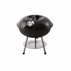 Barbecue avec couvercle et pieds - Métal - Diamètre 35,5 cm