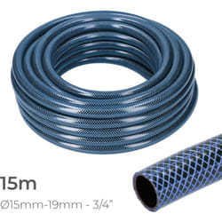 Tuyau de jardin bleu intérieur ø19mm. extérieur ø25mm (3/4') bobine 15m EDM