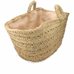 Panier esparto avec doublure pour bois de chauffage 60x35x45cm (largeur/profondeur/hauteur) ovale. Flexible et très résistant ...