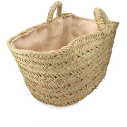 Panier Esparto Avec Doublure Pour Bois De Chauffage 60x35x45cm Ovale EDM