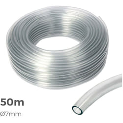 Tuyau Transparent ø Intérieur 7mm ø Extérieur 10mm Rouleau 50m