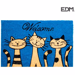 Paillason 60x40cm modèle chats (couleurs assorties) edm fibre de coco. . . . Poids : 1,4520kg Indice de Protection IP : IP20  ...