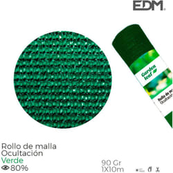 Filet d'ombrage plié vert 80% 90gr 1x10mts