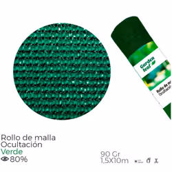 Rouleau De Filet Cachant Couleur Vert 90gr 1,5x10m 80% Cachant. Matériel : Polypropylène Edm