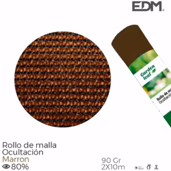 Rouleau de maille marron 90gr 2x10m 80% de dissimulation. matériau : polypropylène edm.