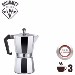Cafetière En Aluminium 3 Tasses. Adapté Au Gaz, À La Céramique Et Aux Plaques Électriques. Fabriqué Selon La Règlementation D ...